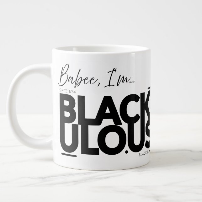 Caneca De Café Grande BLACKULO.US™ "Babee I'm..." - Fundadores Flex 🔥 (Esquerda)