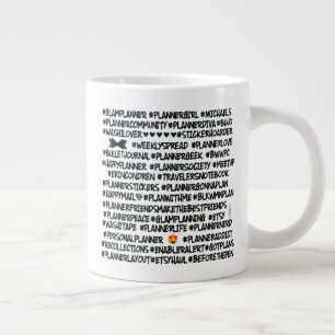 Caneca De Café Grande #BLKWMNPLAN Hashtag Planner Jumbo Mug
