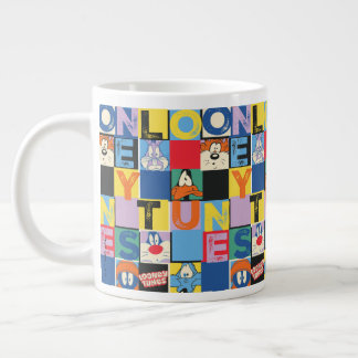 Caneca De Café Grande Blocos do Verificador de Caracteres LOONEY TUNES™
