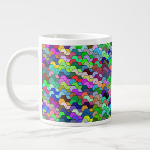 Caneca De Café Grande Blocos Empilhados Mug de 20oz