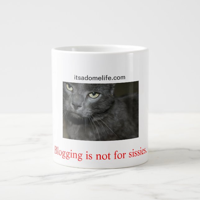 Caneca De Café Grande Blogar Não É Para Gato De Sissiers (Frente)