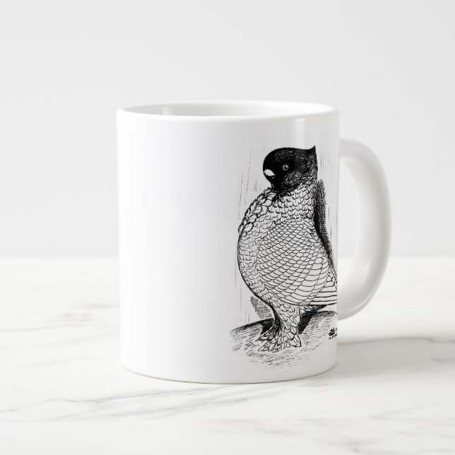 Caneca De Café Grande Blondinette Pigeon Laced 1978 (Frente Esquerda)