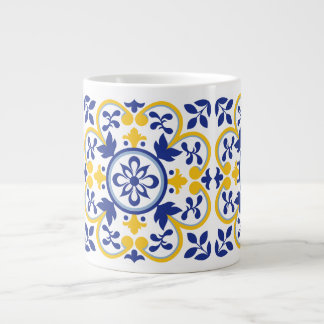 Caneca De Café Grande Bloom do Mediterrâneo