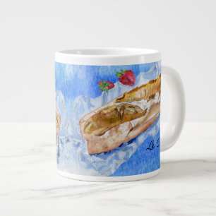 Caneca De Café Grande Blue Baguette Le Cafe Mug