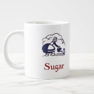 Caneca De Café Grande Blue Delft Dutch Girl Sugar