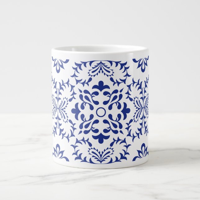 Caneca De Café Grande Blue Fanfare (Frente)