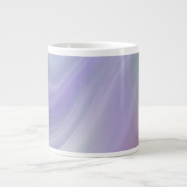 Caneca De Café Grande Blue Gradient Wavy Pattern