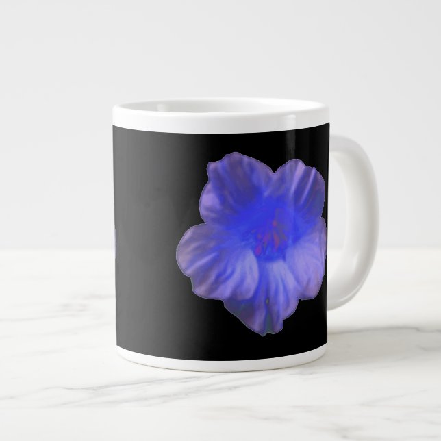 Caneca De Café Grande Blue Nasturtium Flower Mug (Frente Esquerda)