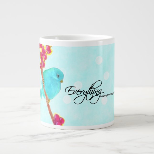 Caneca De Café Grande Bluebird, tudo está funcionando para mim! (Frente)