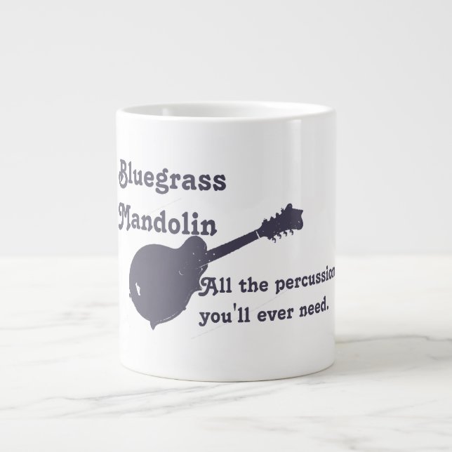 Caneca De Café Grande Bluegrass Mandolin - Todas as consequências que vo (Frente)
