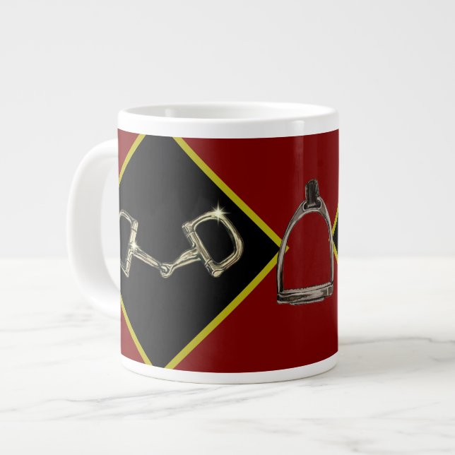 Caneca De Café Grande bocado & estribo (Frente Esquerda)