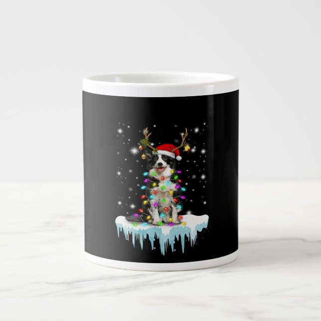 Caneca De Café Grande Boder Colline Reindeer Natal Presente (Frente)