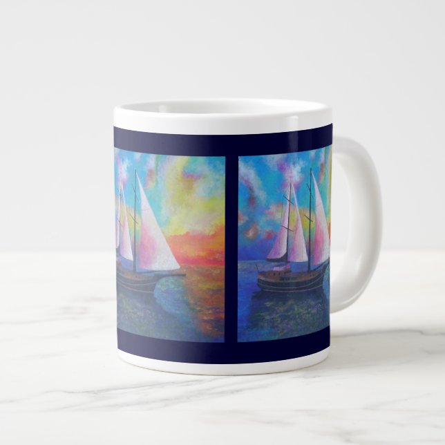 Caneca De Café Grande Bodrum Turquoise Coast Gulet Cruise (Frente Esquerda)