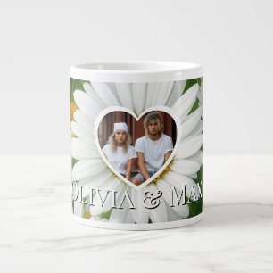 Caneca De Café Grande Boho White daisies modelo