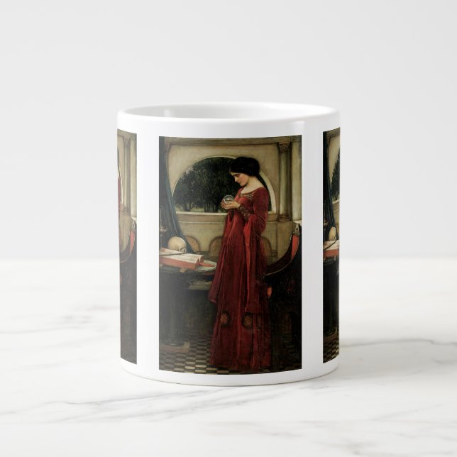 Caneca De Café Grande Bola de Cristal de John William Waterhouse (Frente)