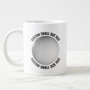 Caneca De Café Grande Bola de Tênis Personalizada com Texto Pequeno Tama