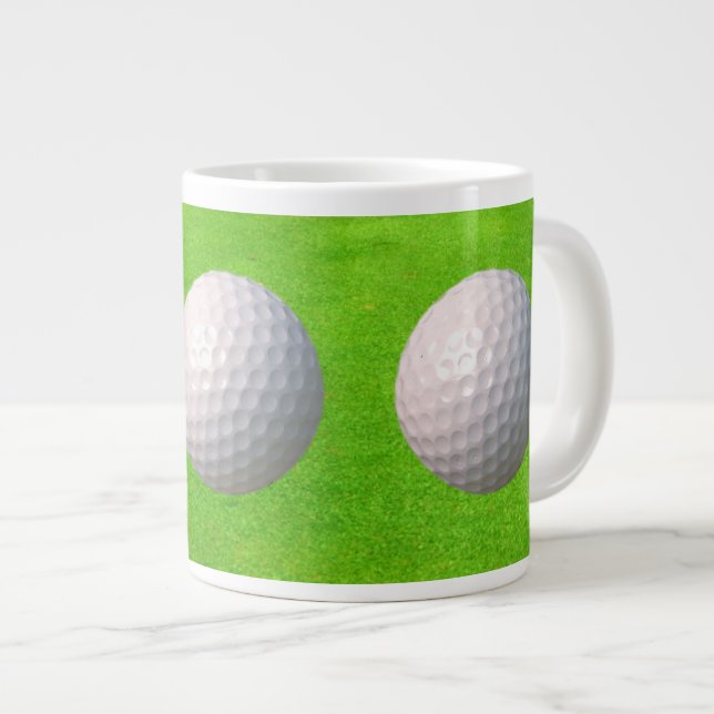 Caneca De Café Grande Bolas de Golfe no Golfe dos Verdes (Frente Esquerda)