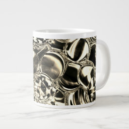 Caneca De Café Grande Bolhas de ouro ou bolhas de vidro?