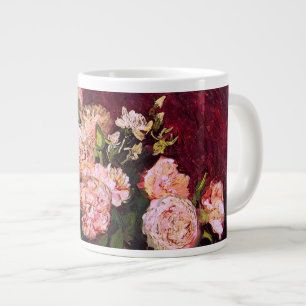 Caneca De Café Grande Boliche com Peonies e Rosas Van Gogh de Belas Arte