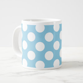 Caneca De Café Grande Bolinhas azuis, Padrão de Bolinhas, Pontos, pontos