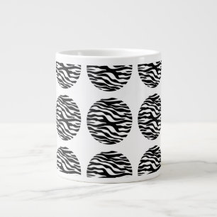 Caneca De Café Grande Bolinhas de impressão zebra Jumbo Mug