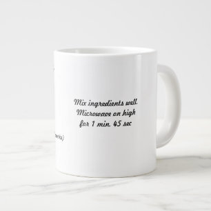 Caneca De Café Grande Bolinho de Chocolate Receita Mug Jumbo