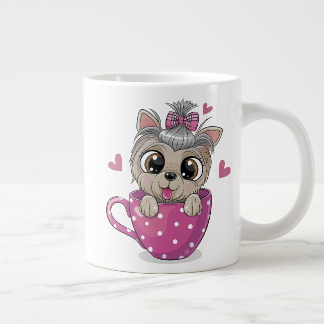 Caneca De Café Grande Bolinhos Engraçados - Jumbo Mug - Presente de Arte (Direita)