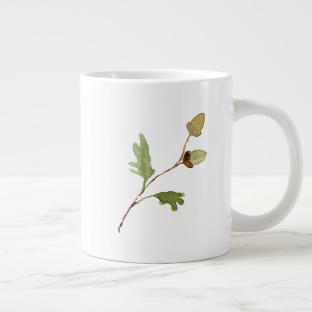 Caneca De Café Grande Bolotas e Folhas de Carvalho | (Direita)