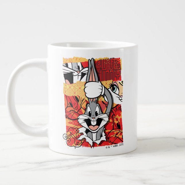 Caneca De Café Grande BOLSAS DE CARRO™ | INSETOS BUNNY™ Gráfico (Esquerda)
