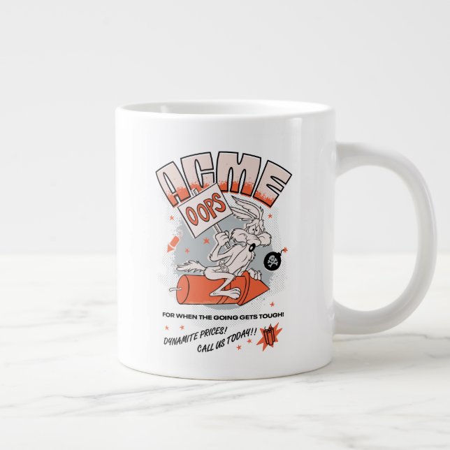 Caneca De Café Grande BOLSAS DE CARRO™ | WILE E. COYOTE™ ACME Dynamite (Direita)