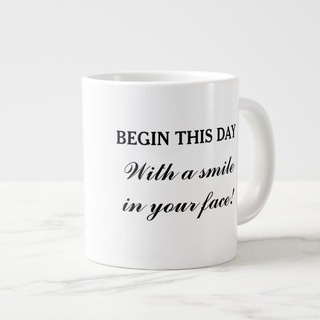 Caneca De Café Grande Bom dia, caneca. (Frente Esquerda)