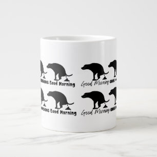 Caneca De Café Grande Bom Dia Engraçado Cachorro Pooping