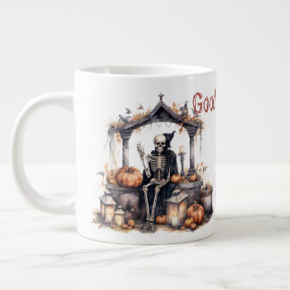 Caneca De Café Grande Bom dia Skeleton 20 OZ