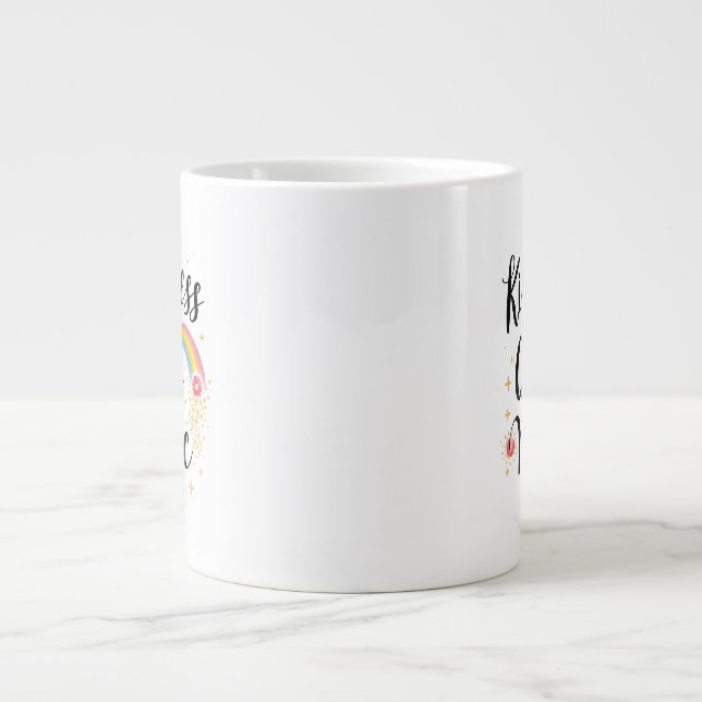 Caneca De Café Grande Bondade É Magia Queer Arco-Íris Citação LGBTQ+ (Frente)