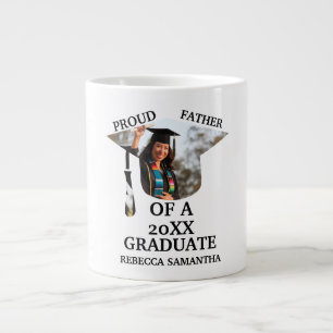 Caneca De Café Grande Boné de formatura personalizado foto do orgulho do
