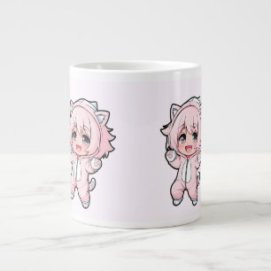 Caneca De Café Grande Boneca Fofa “Em Criação” Design – Futuro Sonho Gi