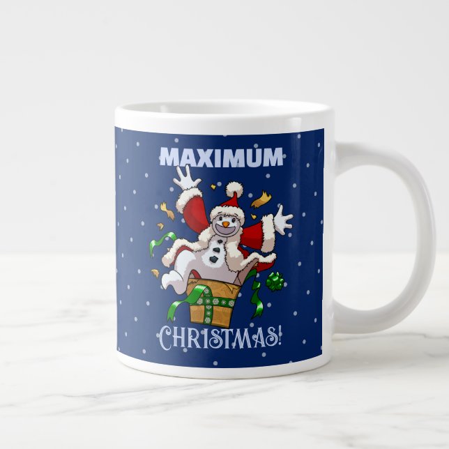 Caneca De Café Grande Boneco de Neve Engraçado Surpresa Máxima de Natal  (Direita)