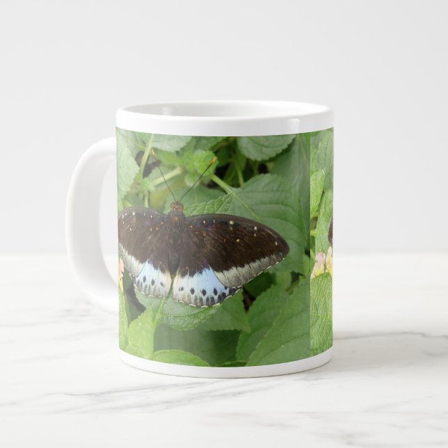 Caneca De Café Grande Bonito borboleta tropical (Frente Esquerda)