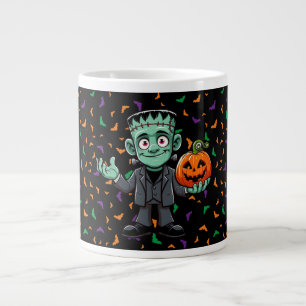 Caneca De Café Grande Bonito, caricatura do monstro do Frankenstein