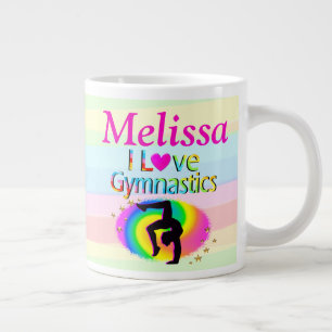 CANECA DE CAFÉ GRANDE BONITO EU AMO GINÁSTICA PERSONALIZADA MUG