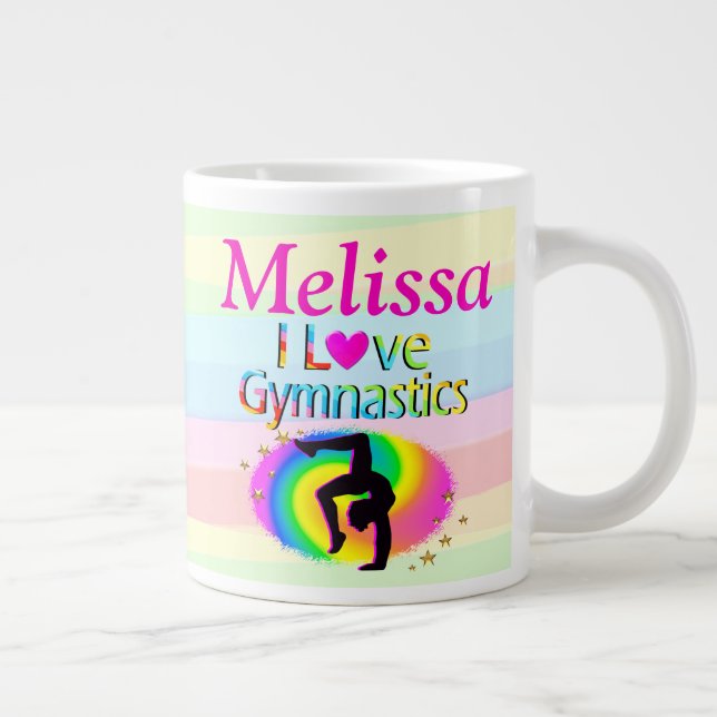 CANECA DE CAFÉ GRANDE BONITO EU AMO GINÁSTICA PERSONALIZADA MUG (Direita)