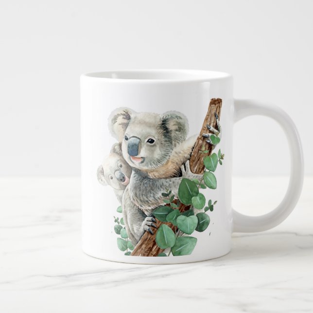 Caneca De Café Grande Bonito Koala Bear Arte Animal Australiana (Direita)