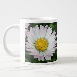 Caneca De Café Grande Bonito margarida branca