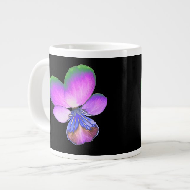 Caneca De Café Grande Bonito Pansy Mug (Frente Esquerda)