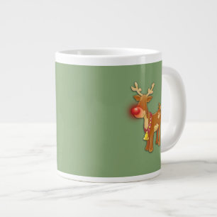 Caneca De Café Grande Bonito Rudolf Reindeer Jumbo Mug