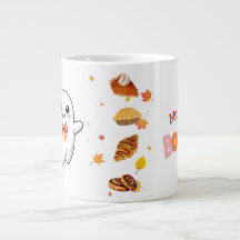 Boo Ghost Customizable Mug with Bakery Treats