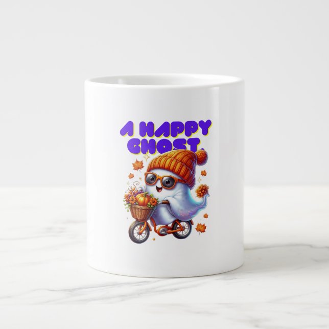 Caneca De Café Grande Boo Milk Tea Ghost Specialty Mug (Frente)