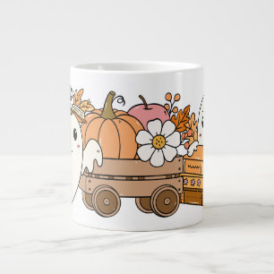 Caneca De Café Grande Boos e Livros Design de queda de leitura do fantas