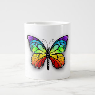 Caneca De Café Grande Borboleta-arco-íris Monarca
