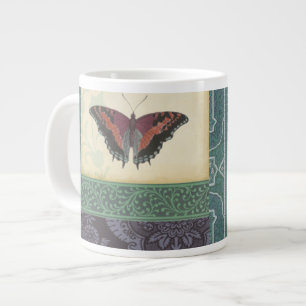 Caneca De Café Grande Borboleta Decorativa Brocade pelo Vision Studio